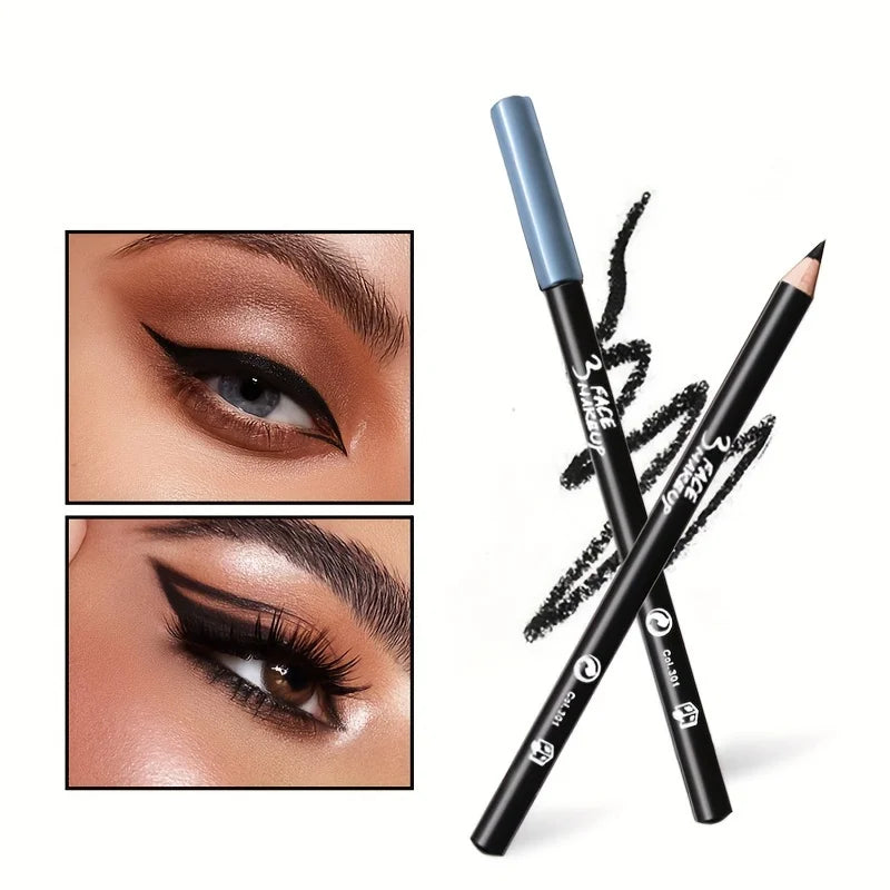 Eyeliner Pen, Waterproof And Sweatproof, Long Lasting Smudge ProofHard Refill Eyebrow Pencil Eye