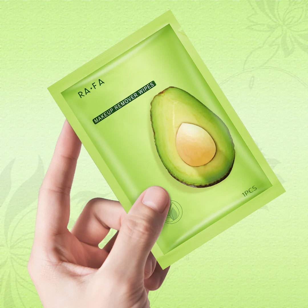 1/2/3 box of avocado makeup remover wipes, gently remove makeup and deeply clean facial skin, individually packaged.