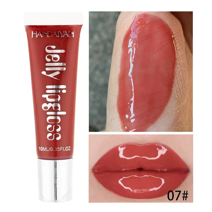 Moisturizing Gloss Plumping Lip Gloss Lip Plumper Makeup Glitter Nutritious Liquid Lipstick Cherry Jelly Oil Clear Lip Gloss