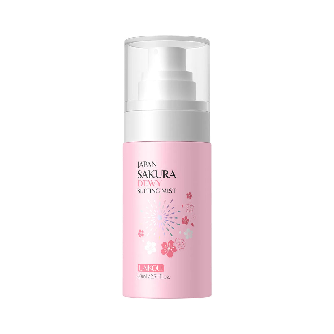 Sakura Makeup Setting Spray Moisturizing Waterproof Oil Control Long Lasting Non Sticky Dewy Quick Fixer Face Mist