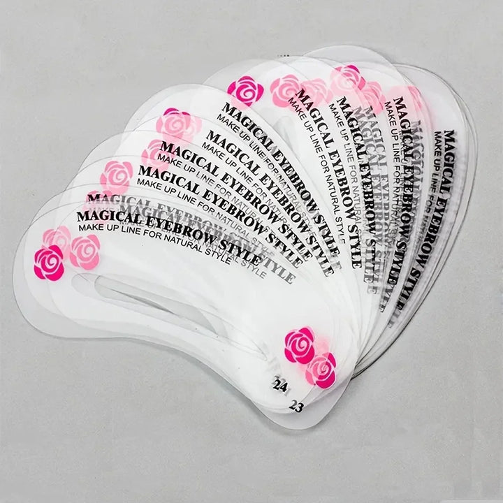 24 Styles Eyebrow Templates Eyebrow Shaping Mold Beauty Set Makeup Styler Set Template Tools Female Beauty Model