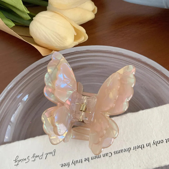 New Fairy Acetate Butterfly Claw Clip Female Elegant Colorful Bow Crab Shark Hair Clips Hairpins For Women Girl Hair Accessories