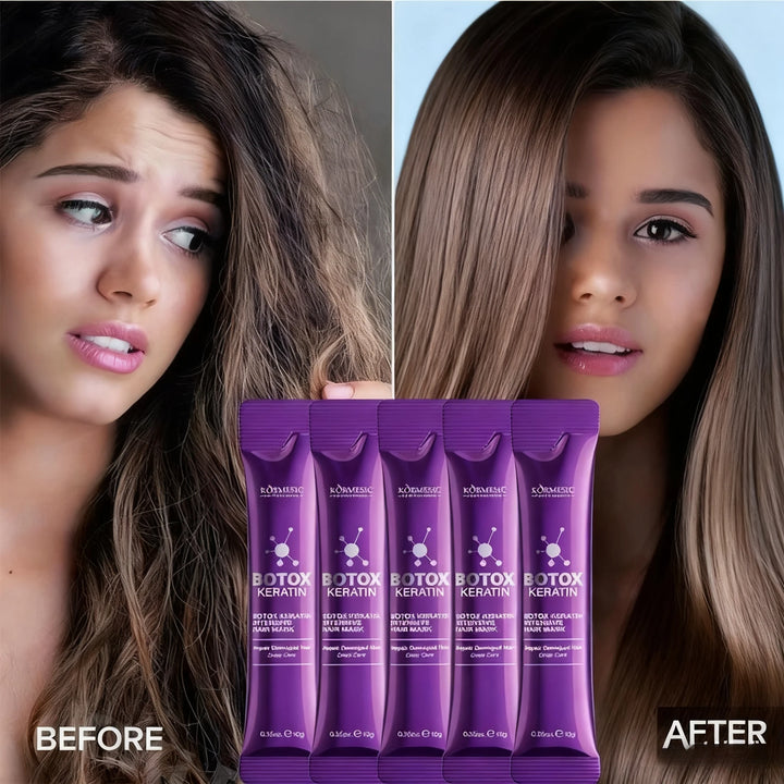 Keratin Hair Mask 5 Seconds Repair Damaged Frizzy Hair Soft Smooth Shiny Nutrition Deep Moisturize Nourishing Hair Care