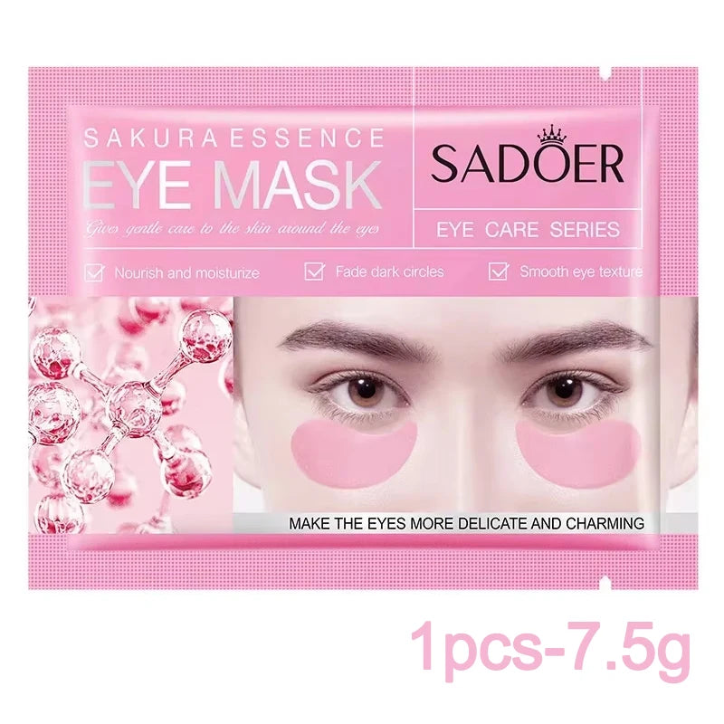 Collagen Eye Mask Essence Sakura Wrinkle Removing Eye Care Patches Fade Fine Line Anti Dark Circles Bag Anti-Puffiness Eye Care