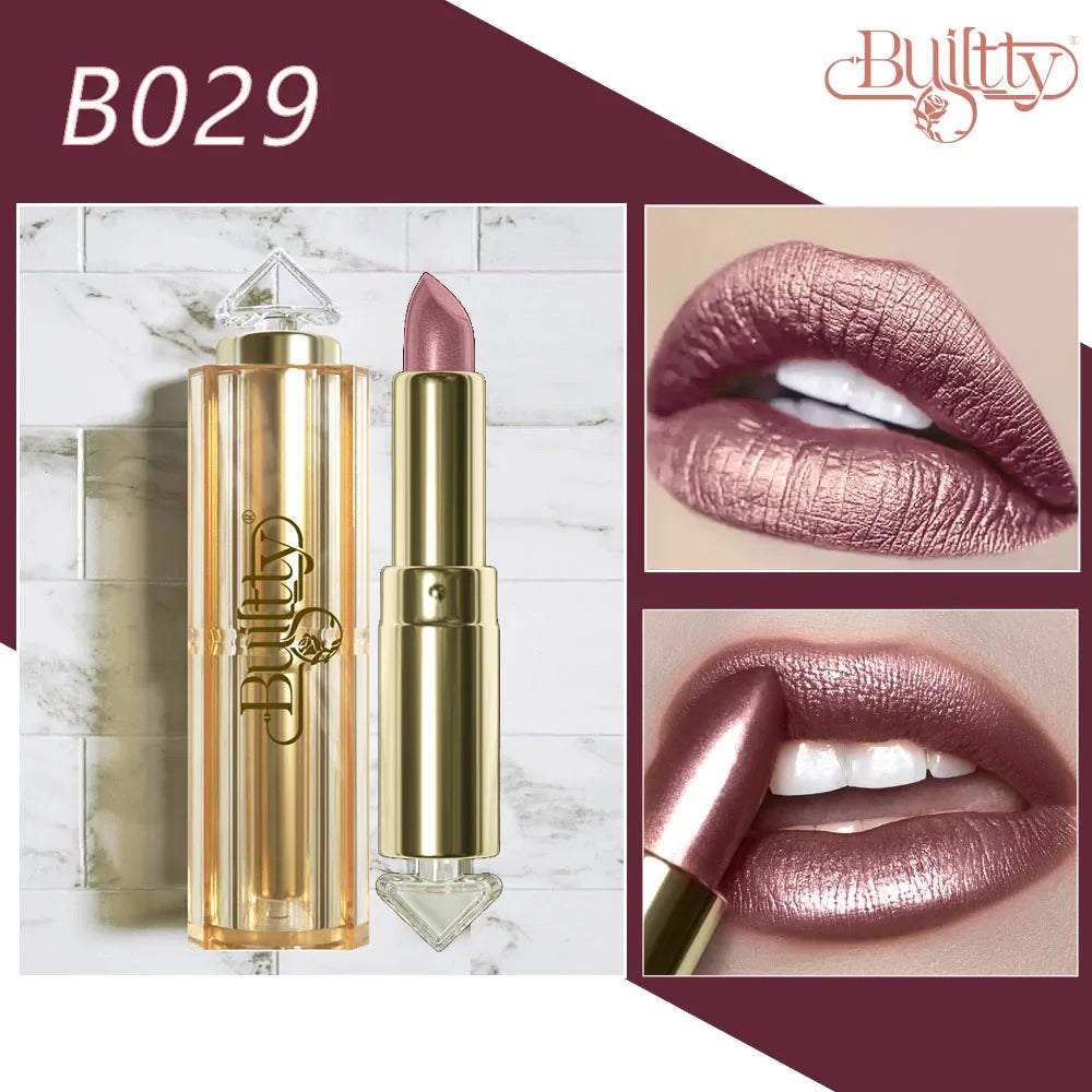 Cosmetics Blue Lipstick Gliter Makeup Marble Matte Glitter Lipstick Waterproof Long Lasting Matt Magic 12 Colors Shade