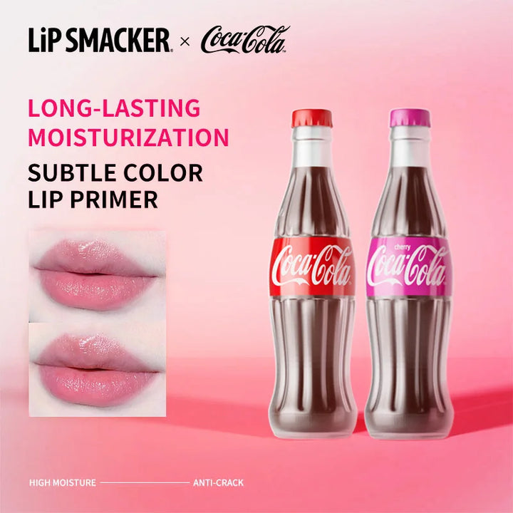 LiP Smacker X Coca-Cola Classic Flavor Lip Balm 2-Piece Set Autumn Winter Long-lasting Moisturizing Vintage Bottle Design