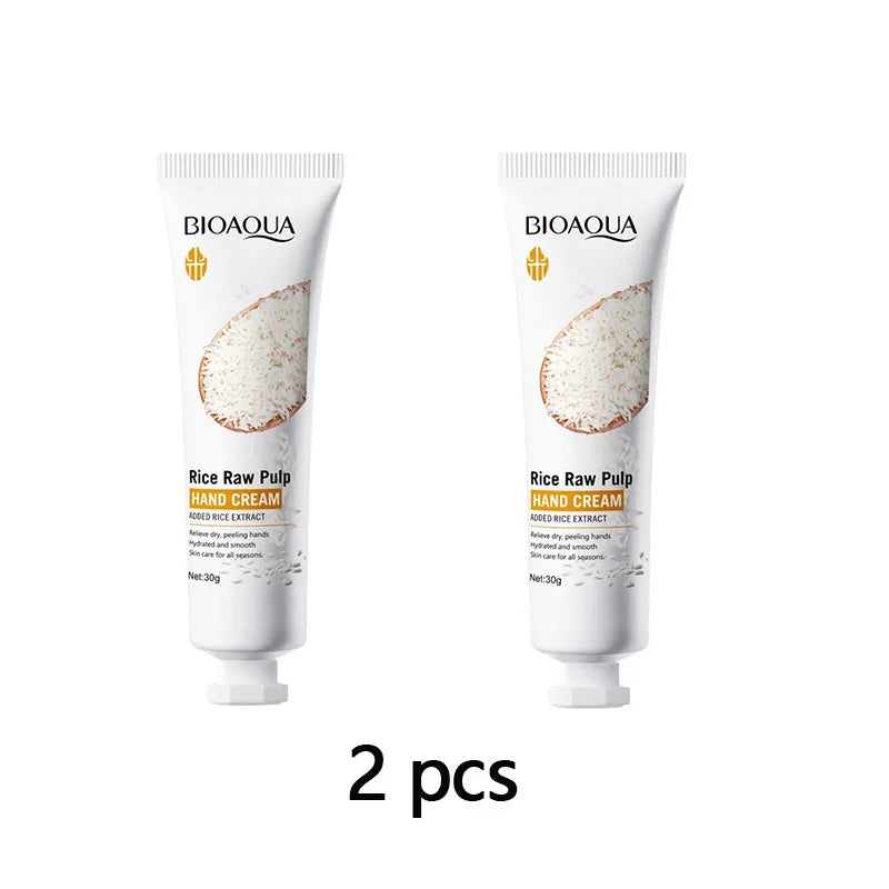 Rice Hand Cream Volumizing Rejuvenating Nourishing Moisturizing Refreshing Non-Greasy Hand Care Cream 30g