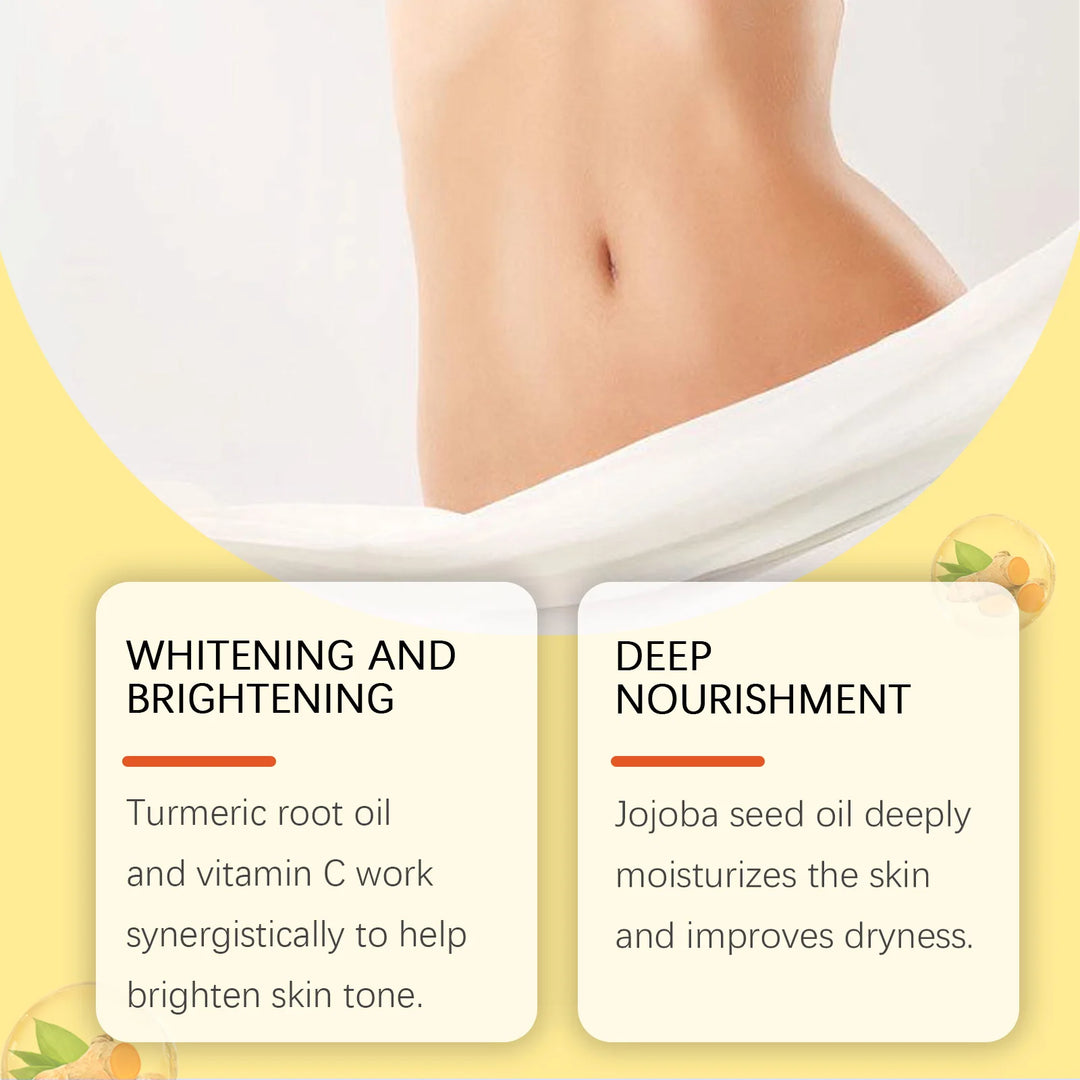Turmeric Body Oil - Brightening & Moisturizing Skin Care, Lightweight Non-Greasy Formula For Even Skin Tone & Softness