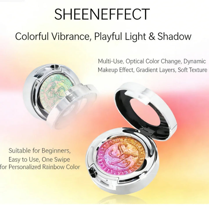 SheenEffect Chameleon Gradient Sparkle Eyeshadow  Long-Lasting Pigmented Highlighter Makeup Eyeshadow Sheen Effect