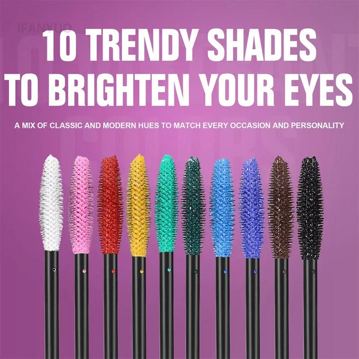 5D Colorful Silk Mascara Blue Red Black Cream Length Waterproof and Non-caking Colored Thickening Lengthening Curling Mascara