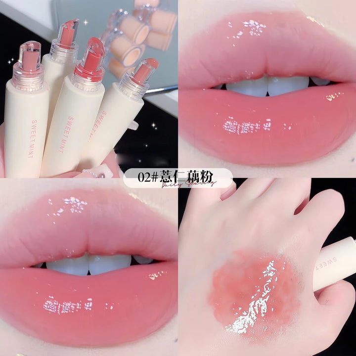 Plumping Jelly Lip Gloss Long Lasting Moisturizing Transparent Lip Oil Water Light Mirror Liquid Lipstick Women Lips Makeup