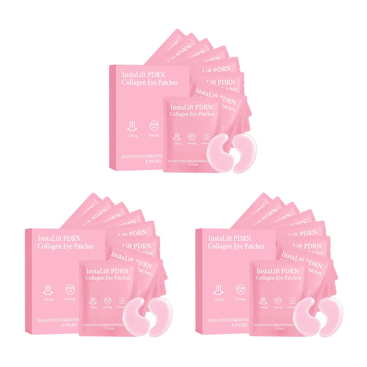 Instalift PDRN Collagen Eye Patches Anti Dark Circles Eye Bags Anti Wrinkles Hydrogel Under Eye Mask with Niacinamide & Caffeine