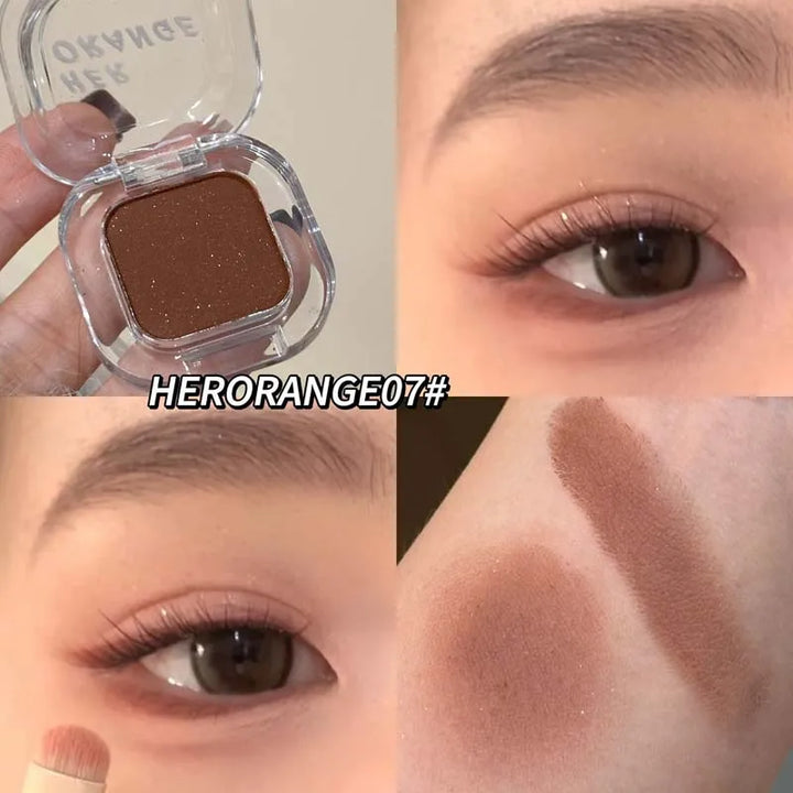 Monochrome Eyeshadow Palette Matte Wine Red Brown Eye Shadow Smoky Pearl Glitter Earth Low Saturation Matte Eye Shadow Makeup