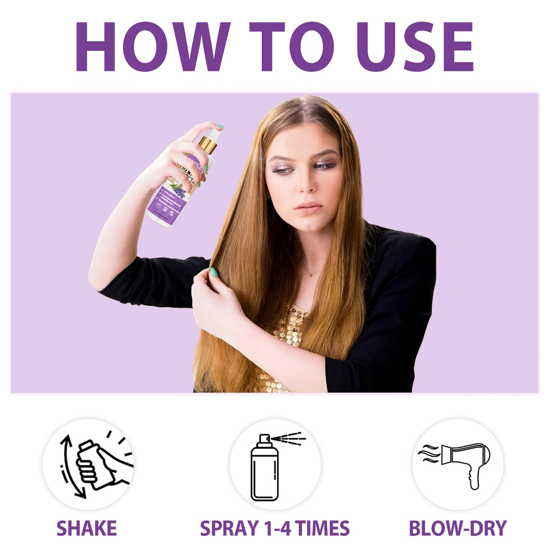 GOIPLE Lavender Extract Heat Thermal Protection Spray Shine Moisturize Split Ends Protect Hair Damage For Natural Hair and Wigs