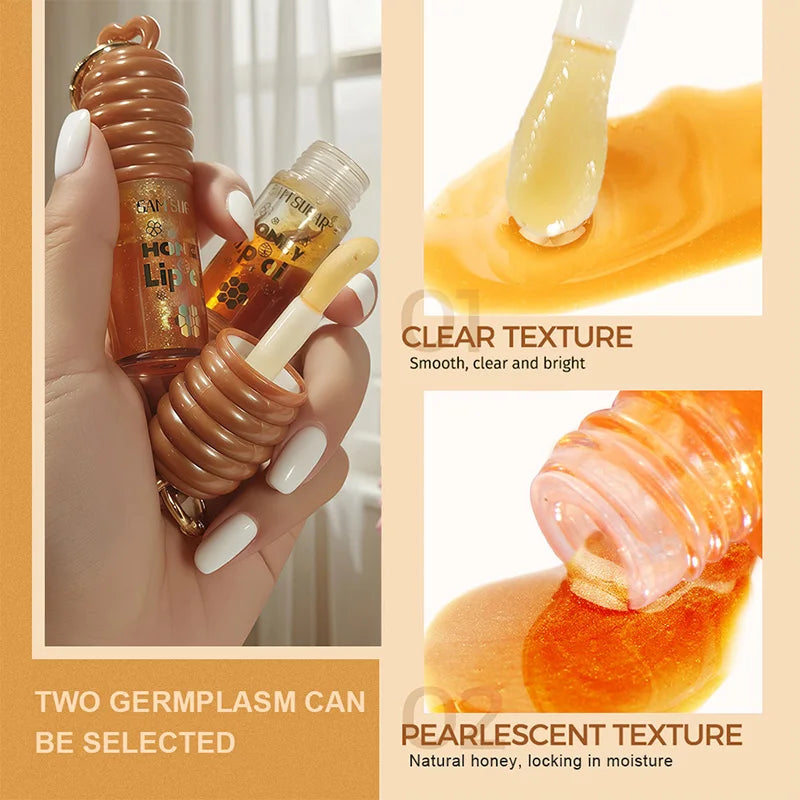 Honey Lip Balm Longlasting Moisturizing Dry Lips Diminishes Lip Lines Plumps Lips With Transparent Pearlescent Lip Care Lip Balm
