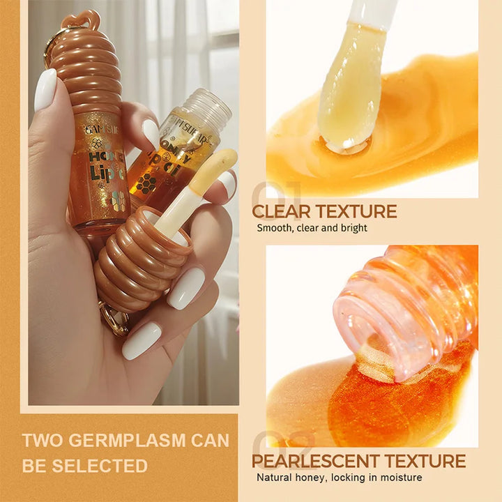 Honey Lip Balm Longlasting Moisturizing Dry Lips Diminishes Lip Lines Plumps Lips With Transparent Pearlescent Lip Care Lip Balm