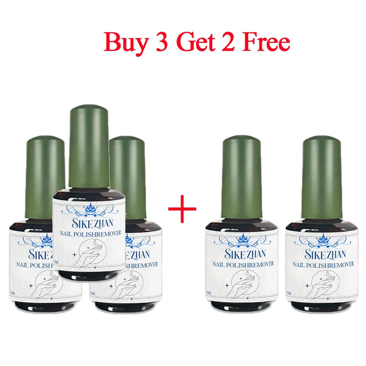Fast Gel Nail Polish Remover Set: No Soak-Off Magic Burst Remover with Stainless Steel Cuticle Tools & File, 3-5 Mins Removal