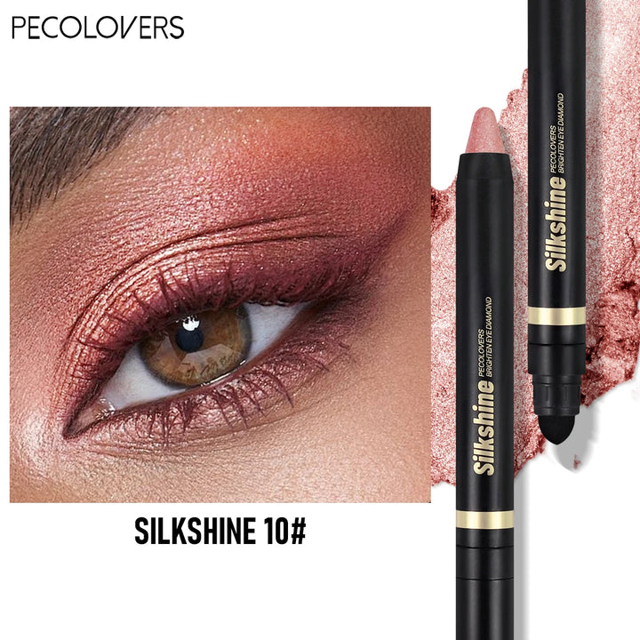 Double-head Eyeshadow Stick,Waterproof,Smudge-Proof Eyeliner, Multi-Color Shimmer Palette,Easy Application for Eyes Contouring