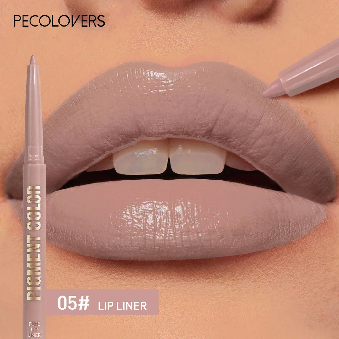 12 color lip enriching lipliner lip moisturizing three-dimensional fitting light thin silky and clear lip liner