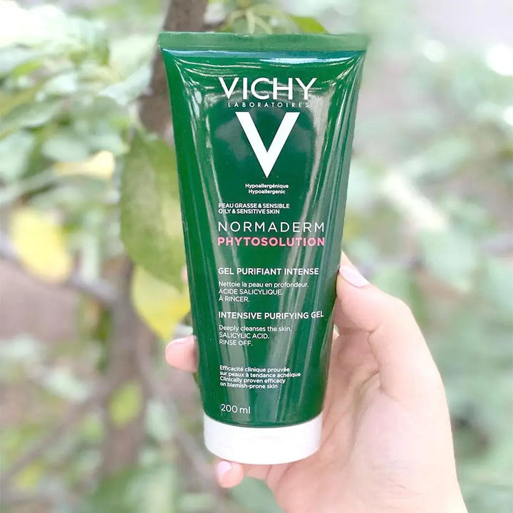 VICHY Facial Exfoliating Scrub Cleanser - Cleanses Removes Blackheads Anti-Acne Shrinks Pores Brightens Moisturizes Skin Care