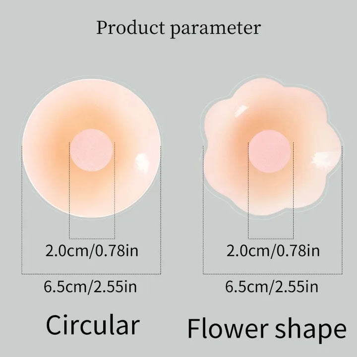 Silicone Nipple Cover Reusable Women Bra Sticker Breast Petal Strapless Lift up Bra Invisible Boob Pads Chest Pasties Intimates