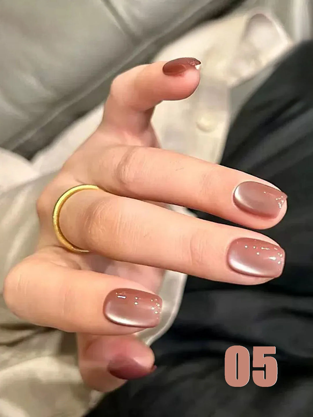 12ML 1-21PCS Autumn Nails Red through half the Sky Cat Eye Nail Glue Halloween New Whitening Glass Bead Cat Eye Nail Polish