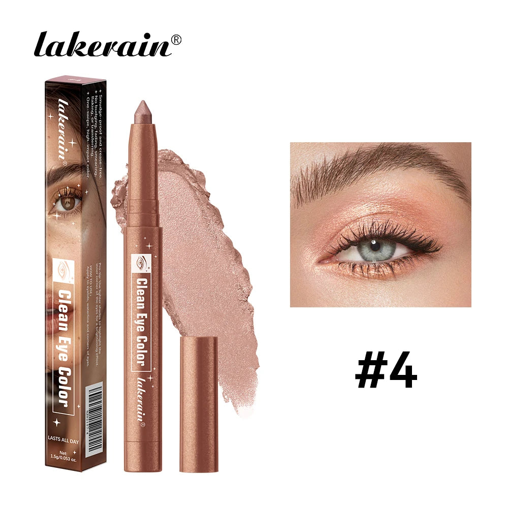 12Colors Metallic Eyeshadow Pencil Glitter Silkworm Liner Pen Highlighter Long Lasting Gold Blue Cream Eye Shadow Stick Makeup