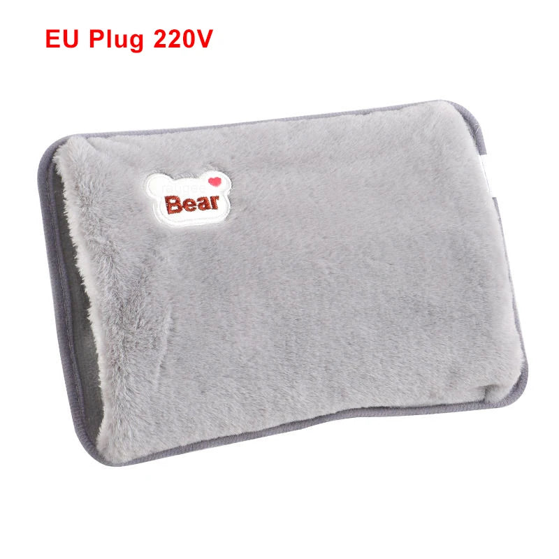Electric Hot Water Bag Soft Winter Rechargeable Hot Compress Heating Pad Portable Hand Warmer Bag Reusable Hot Water Bottle