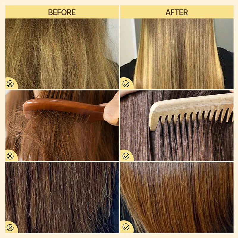 PURC 200g Keratin Hair Mask Straightening Smoothing Collagen Hair Treatment Mask Nourish Repair Damaged Frizz Hair Care Product