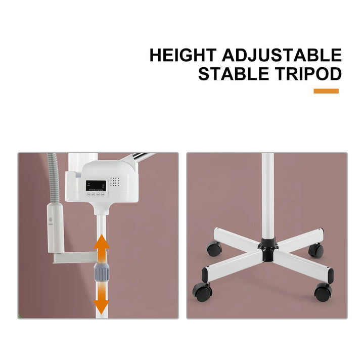 2IN1 Hot Facial Steamer 5X LED Magnifying Lamp UV Ozone LCD Salon Spa Skin Care