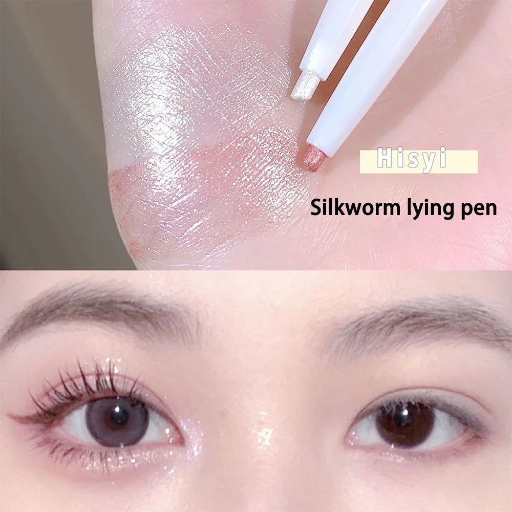 HISYI Two-In-One Lying Silkworm Pen Brightens down Waterproof Sweat-Proof Non-Smudge High-Light 3D Liquid Eyeliner Pen