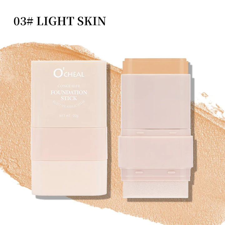 O'cheal Concealer Foundation Stick Facial Matte Bronzer Contouring Coverage Moisturizing Makeup Face Cream Portable With Sponge