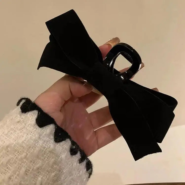 Bow Hair Claws Clip Large Shark Claw Hair Clips Solid Bowknot Hairpin Barrettes for Ponytail Women Hair Accessories Headbands