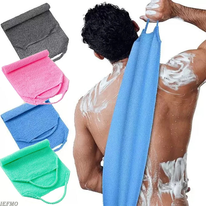 4 Color Exfoliating Bath Scrubber Glove,Towel Body Back Scrub Towel for Bath Stretchable Full Body Scrub Bathroom Supplies