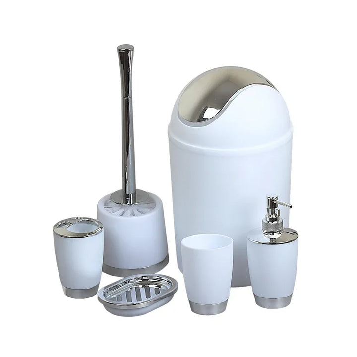 Bathroom Accessories Set Creative Plastic Soap Box Toilet Brush Toothbrush Toothpaste Cup Soap Dispenser for Bath Supplies