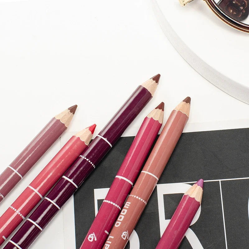 28-Colors Waterproof Lip Liner Matte Nuede Red Long Lasting Makeup Pens Non-stick Cup Lipstick Women Party Makeup Lip Cosmetics