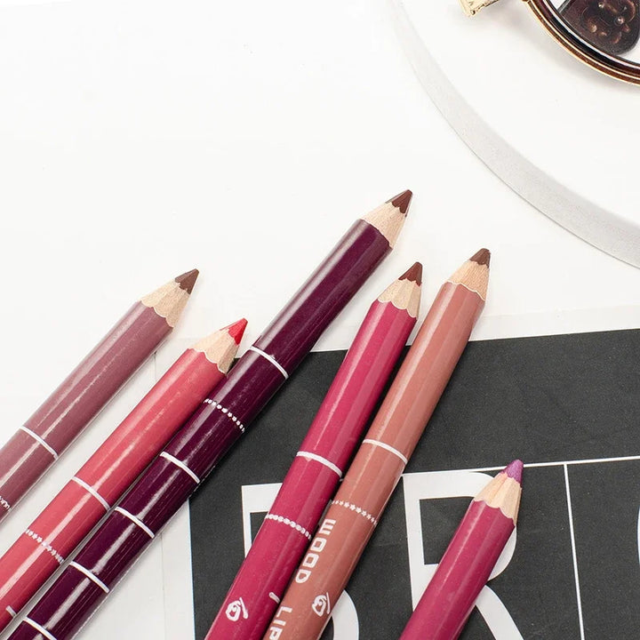 28-Colors Waterproof Lip Liner Matte Nuede Red Long Lasting Makeup Pens Non-stick Cup Lipstick Women Party Makeup Lip Cosmetics