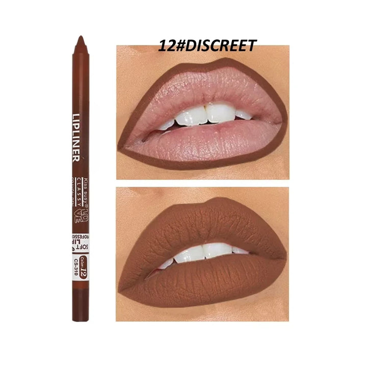 20 Color Matte Lipliner Pencil Waterproof Natural Red Brown Pro Lip Liner Makeup Lips Contour High pigment Lipstick Cosemetic