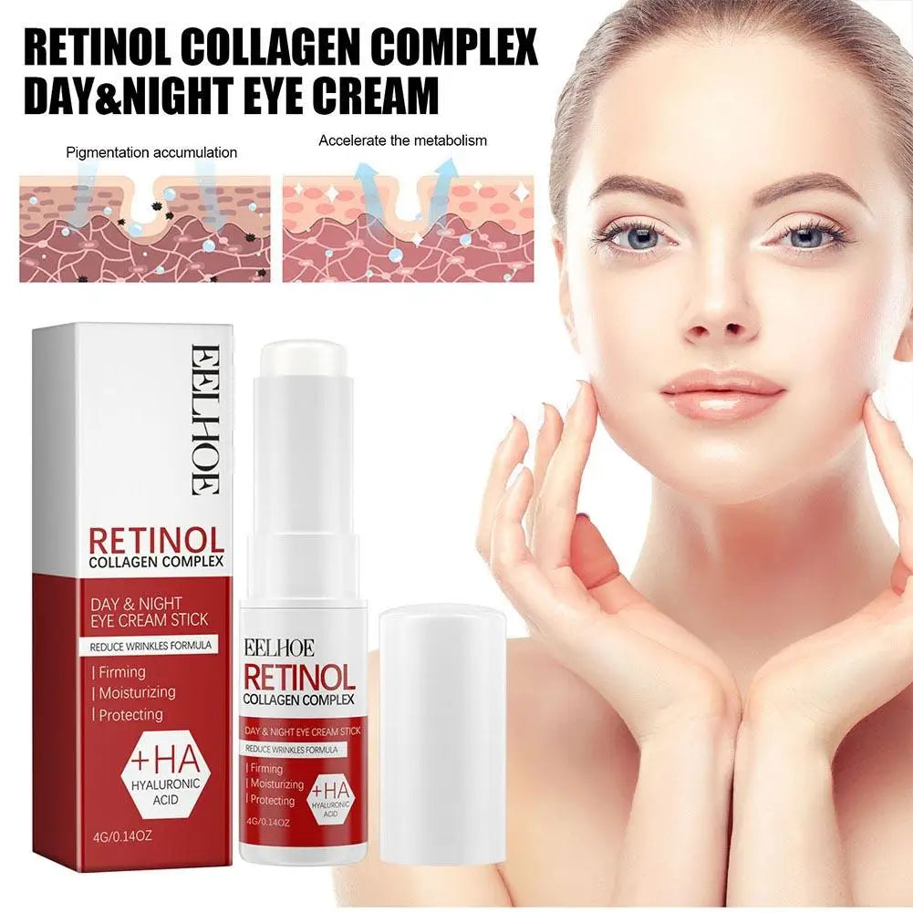 Retinol Eye Cream Stick Anti Aging Fade Dark Circles Under the Eyes Remove Eye Bags Moisturizing Firming Skin Eyes Care