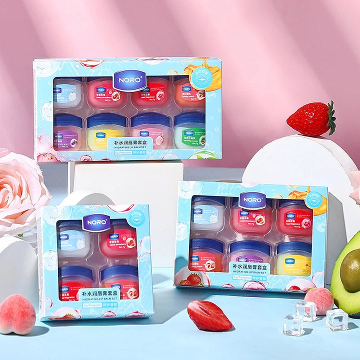 4/6/8PCS Fruit Series Lip Balm Avocado Strawberry Natural Plant Fade Lip Lines Hydrating Repair Lips Care
