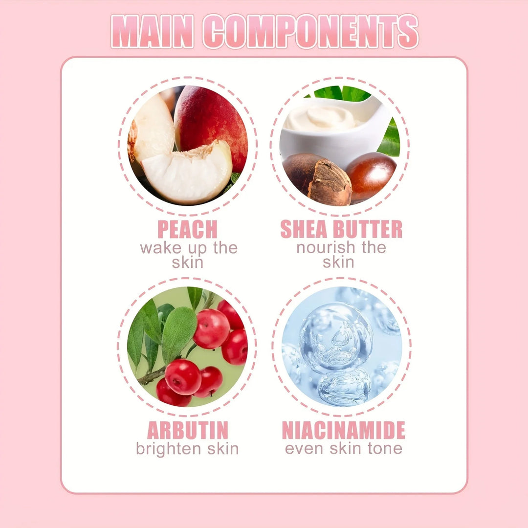 For foot and body Honey Peach Scrub Cream Deeply Cleansing, Physical Exfoliabtion Through Granules Skin For Soft And Tender Skin