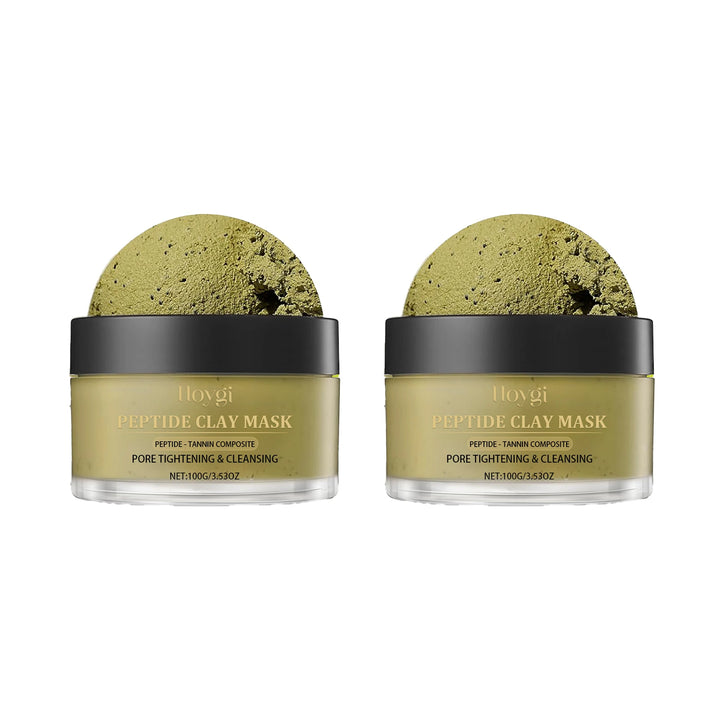 HOYGI 100g Pore Refining Clay Mask Kaolin Tea Extract Deep Cleansing Control Facial Treatment for Oily Skin Non Drying Formula