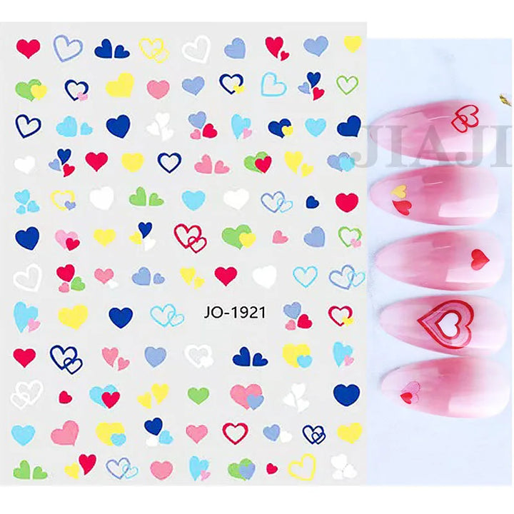 Nail Art Stickers Water Decals Eyes Stripe Nail Art Decorations for Manicure Accessories Press on Nails Foil Stickers and Decals