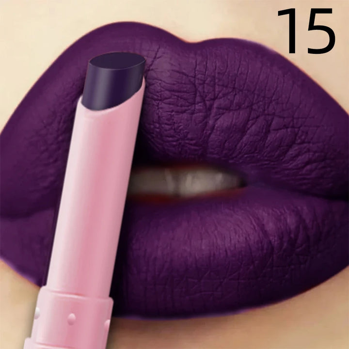 15 Color Cigarette Velvet Matte Waterproof Lipstick Long-lasting Lip Gloss Lip Makeup  Red Brown Pink Lip Liner Pen  Lip Tint