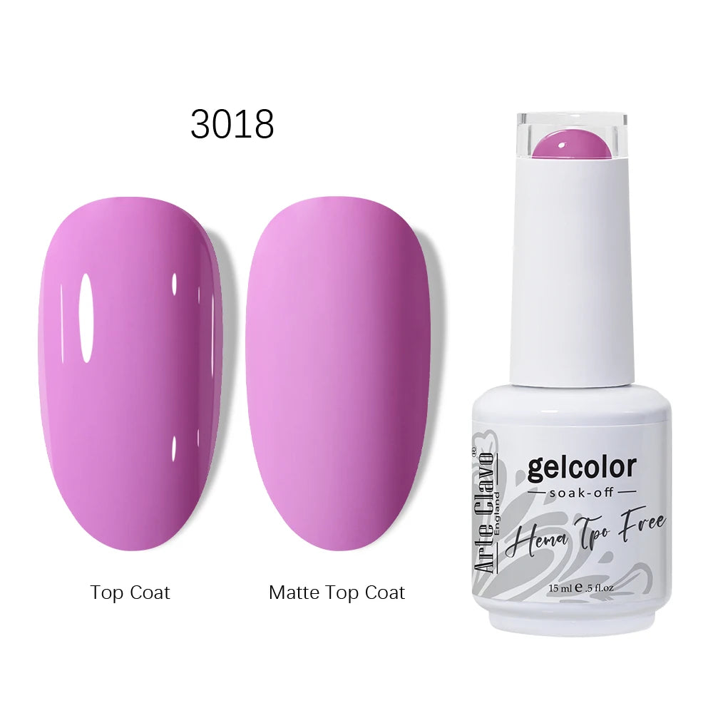 Arte Clavo 15ml HEMA TPO FREE Gel Nail Polish Pink Hybrid Nail Manicure Semi-permanent Enamels Varnish For UV LED Nails Supplies
