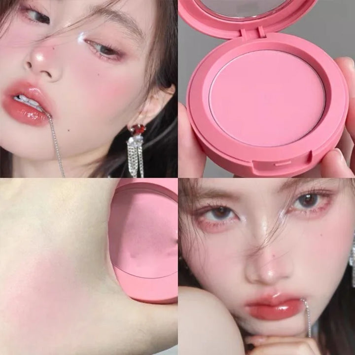 HerorangeHR402 Serbuk Serbuk Monokrom Kalis Air Panjang Tahan Lama Plat Peach Orange Kabus Lembut Lembut Matte Semulajadi Blush