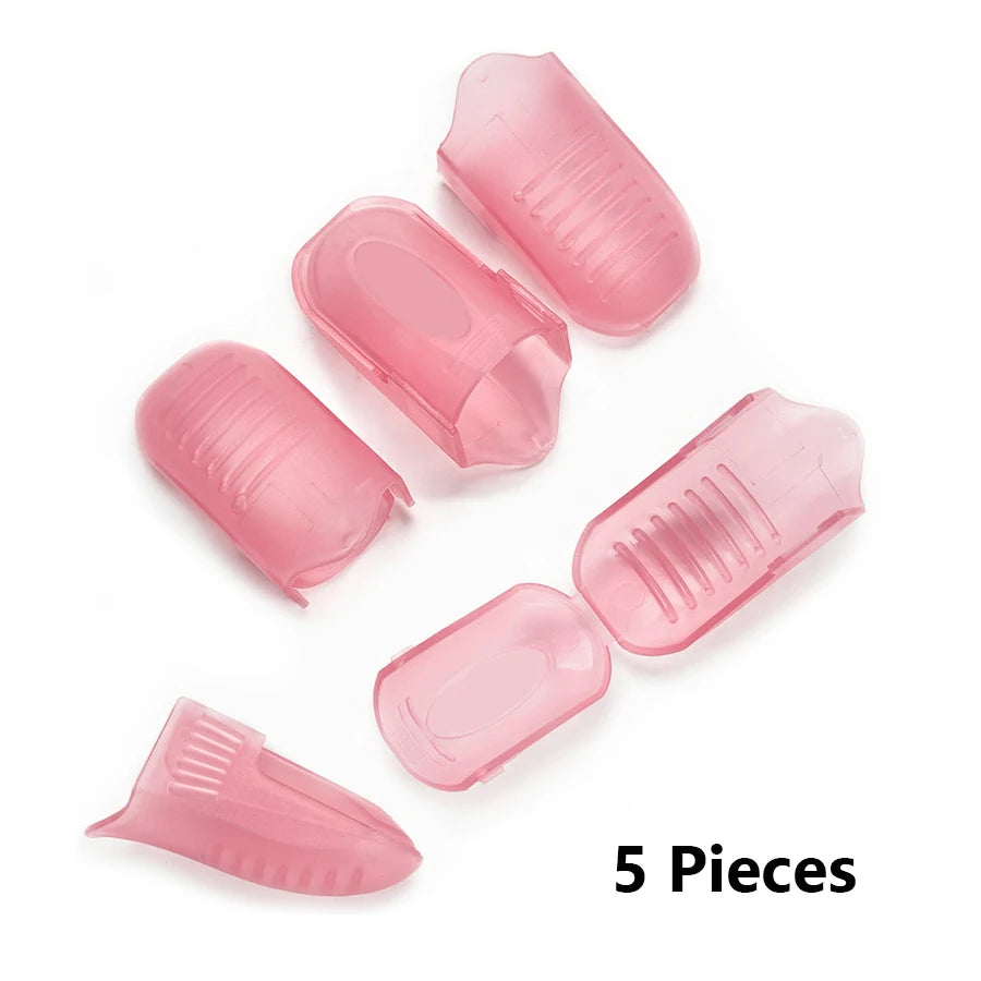 5Pcs Nail Art Soak off Cap Clips Gel Polish Acrylic Nails Remover Wraps Manicure Tool for Easy Removal And Professional Finish
