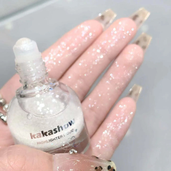 Face Sparkling Highlighter Liquid High Gloss Glitter Body Eye Face Contouring Highlighter Sparkling Waterproof Not Greasy Makeup