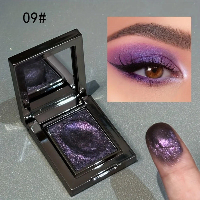 Single Color Glitter Eyeshadow Waterproof Sweatproof Long Lasting Highlight for Party Cosplay