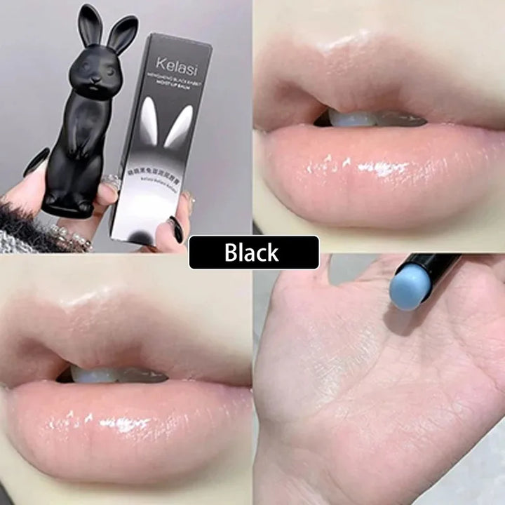 Rabbit Moisturizing Lip Balm Purple Rose Tint Crystal Jelly Colored Anti-chapped Lip Care Smoothens LipLines Base Clear Lipstick